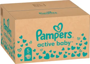Pampers Active Baby 5 Junior 11-16 kg 150 ks,PAMPERS Active Baby Plienky jednorazové 5 (11-16 kg) 150 ks - MESAČNÁ ZÁSOBA