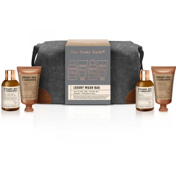 Baylis & Harding The Fuzzy Duck Bergamot, Hemp & Sandalwood darčeková sada kozmetická taštička pre mužov