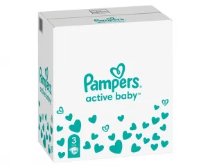 Pampers Active Baby 3 MIDI 6-10 kg 208 ks,PAMPERS Active Baby Plienky jednorazové 3 (6-10 kg) 208 ks - MESAČNÁ ZÁSOBA