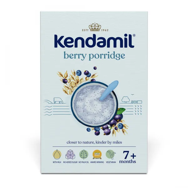 Kendamil s lesným ovocím 150 g,KENDAMIL Kaša mliečna s lesným ovocím (150 g), 7m+