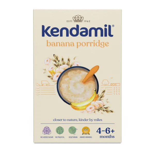 Kendamil s banánom 150 g,KENDAMIL Kaša mliečna s banánom (150 g), 4m+