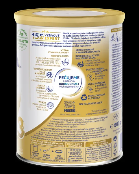 BEBA SUPREMEpro 3, 6 HMO, mlieko pre malé deti, 800 g, od uk. 12. mesiace