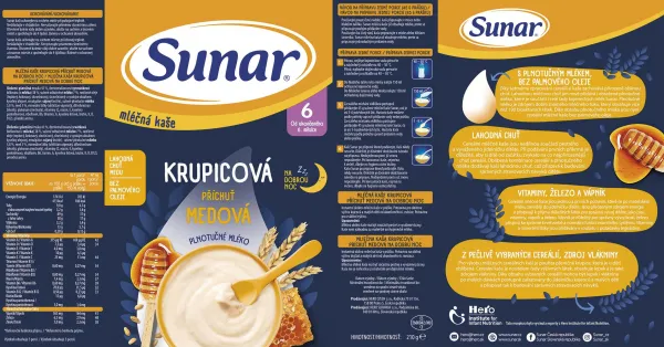 Sunar mliečna KAŠA KRUPICOVÁ Na dobrú noc