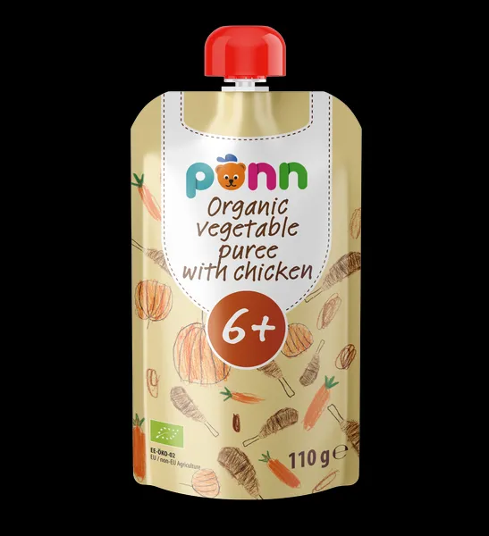 Salvest Kapsička Kuriatko so zeleninovým pyré 110 g,SALVEST Põnn BIO Kuriatko so zeleninovým pyré (110 g)