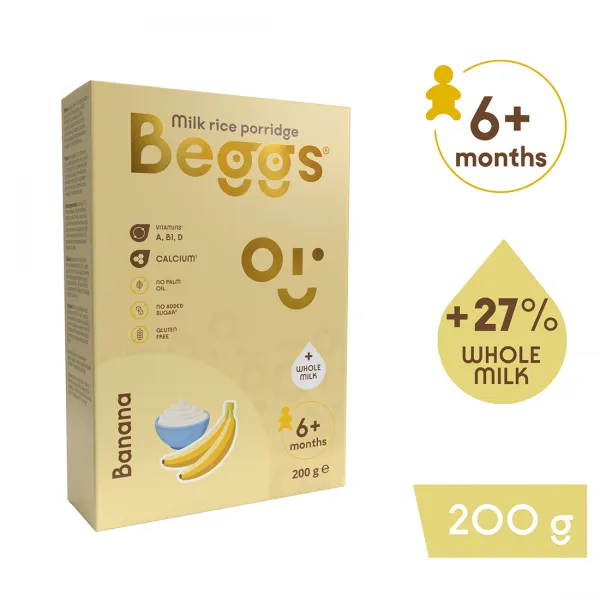 Beggs Mliečna kaša ryžová Banánová