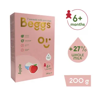 Beggs Mliečna kaša 7 zrnná Jablčná