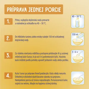 Sunar mliečna KAŠA 8 CEREÁLIÍ