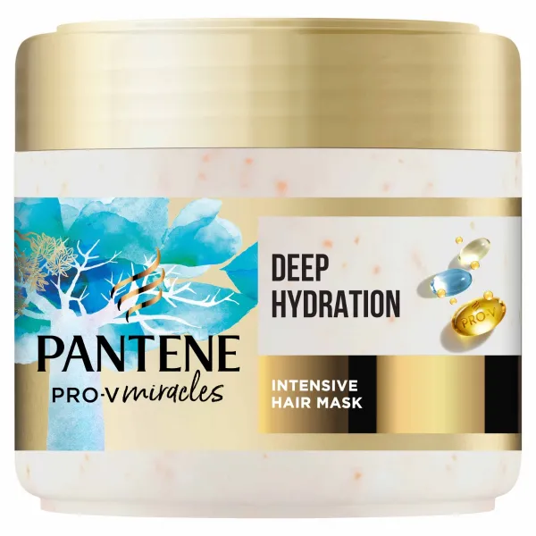 Pantene Pro-V Miracles Hydra Glow intenzívne hydratačná a vyživujúca maska pre suché a poškodené vlasy 300 ml