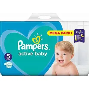 PAMPERS Active Baby Plienky jednorazové 5 (11-16 kg) 110 ks