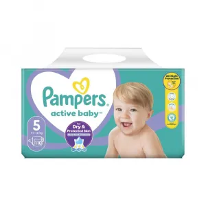 PAMPERS Active Baby Plienky jednorazové 5 (11-16 kg) 110 ks