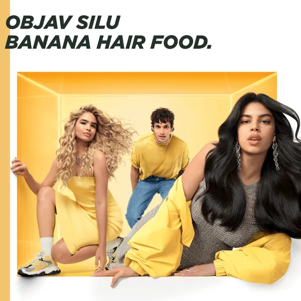Garnier Fructis Banana Hair Food vyživujúci šampón pre suché vlasy 350 ml