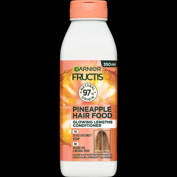 Garnier Fructis Pineapple Hair Food rozjasňujúci kondicionér pre dlhé vlasy 350 ml