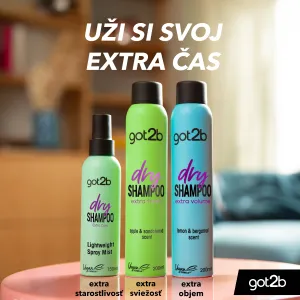 got2b Fresh it Up Extra Care suchý šampón v ľahkej sprejovej hmle vône Bergamot & Freesia 150 ml