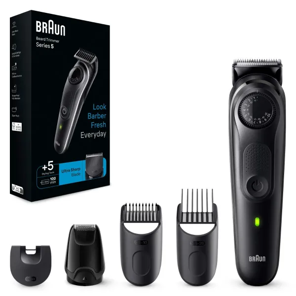 Braun Zastrihávač Brady Series 5 BT5421, Zastrihávač S Nástrojmi Na Úpravu A 100-minútovou Výdržou