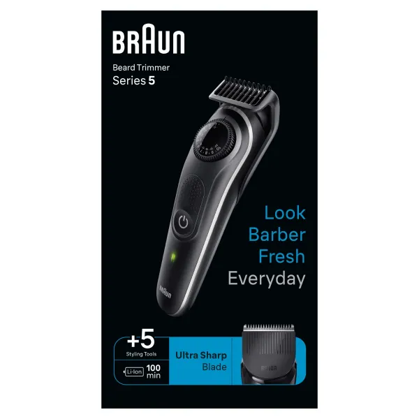 Braun Zastrihávač Brady Series 5 BT5421, Zastrihávač S Nástrojmi Na Úpravu A 100-minútovou Výdržou