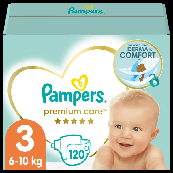 Pampers Premium Care 3 MIDI 4-7 kg 120 ks,PAMPERS Premium Care Plienky jednorazové 3 (6-10 kg) 120 ks