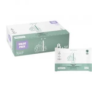 Naif Baby & Kids Plastic Free Wipes vlhčené obrúsky pre deti od narodenia 8x54 ks