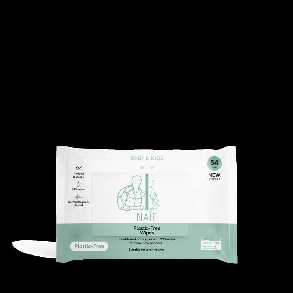 Naif Baby & Kids Plastic Free Wipes vlhčené obrúsky pre deti od narodenia 8x54 ks