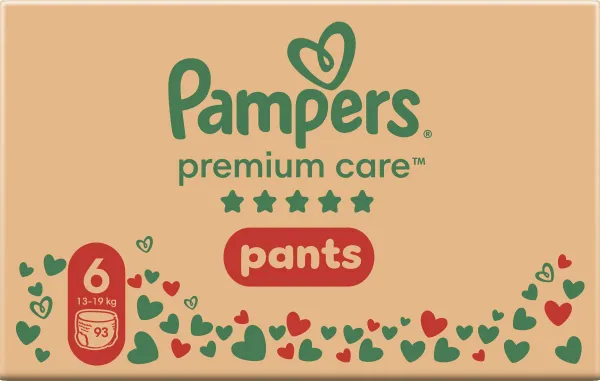 PAMPERS Premium Care 6 15+ kg 93 ks,PAMPERS Premium Care Nohavičky plienkové veľ. 6 (15+ kg) 93 ks