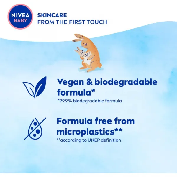 NIVEA BABY Soft & Cream detské jemné vlhčené obrúsky 2x57 ks