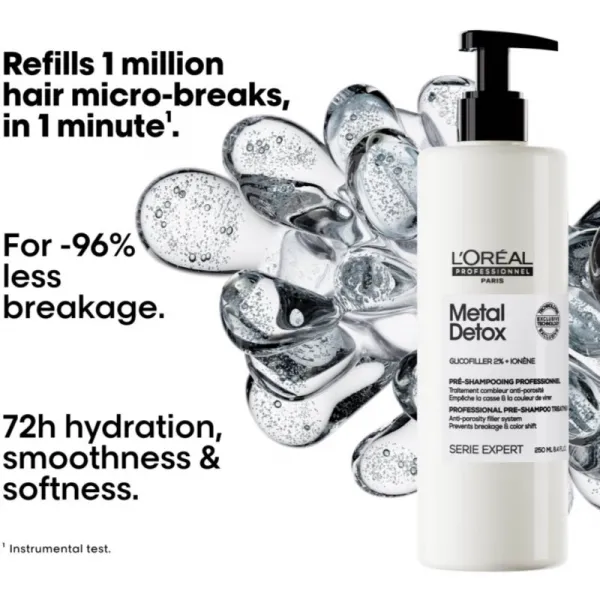 L’Oréal Professionnel Serie Expert Metal Detox pred-šampónová starostlivosť pre farbené a poškodené vlasy 250 ml