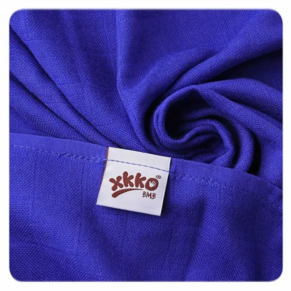 XKKO BMB Bambusová plienka Hearts&Waves 70x70 - Ocean Blue MIX (3ks) BMB070023