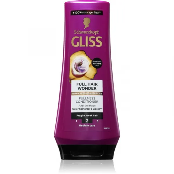Schwarzkopf Gliss Full Hair Wonder regeneračný balzam pre krehké vlasy 200 ml