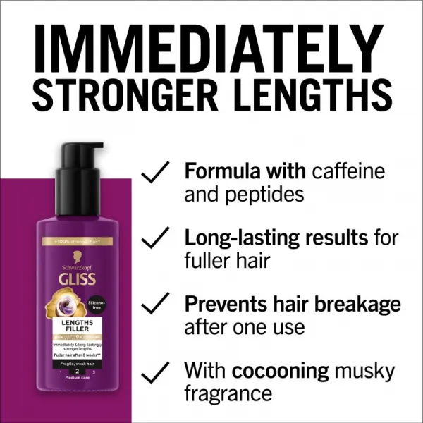 Schwarzkopf Gliss Full Hair Wonder posilujúce sérum pre suché a slabé vlasy 100 ml