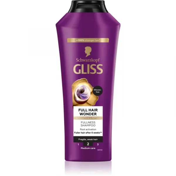 Schwarzkopf Gliss Full Hair Wonder regeneračný šampón pre oslabené vlasy 400 ml