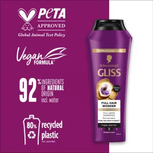 Schwarzkopf Gliss Full Hair Wonder regeneračný šampón pre oslabené vlasy 400 ml