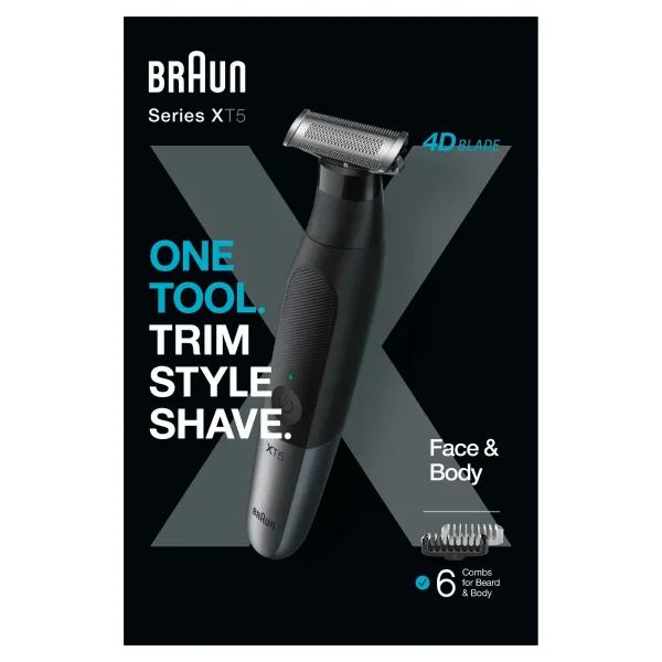 Braun Series X, Zastrihávač Brady A Holiaci Strojček Na Chĺpky Na Tvári A Tele, XT5200