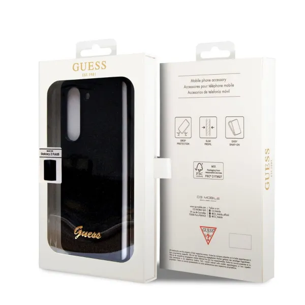GUESS GLITTER FLAKES Obal Samsung Galaxy Z Fold5 5G čierny