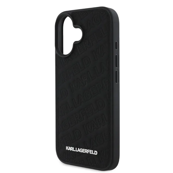 Karl Lagerfeld Quilted Pattern Kryt pre iPhone 16, Čierny