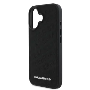 Karl Lagerfeld Quilted Pattern Kryt pre iPhone 16, Čierny