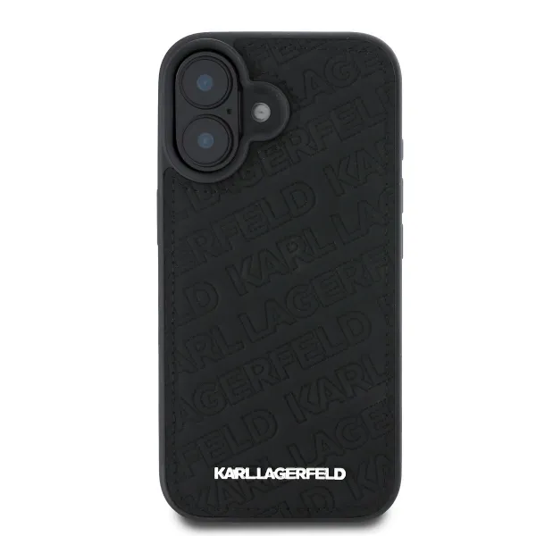 Karl Lagerfeld Quilted Pattern Kryt pre iPhone 16, Čierny