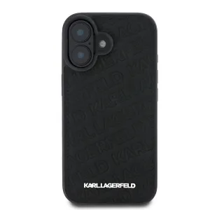 Karl Lagerfeld Quilted Pattern Kryt pre iPhone 16, Čierny
