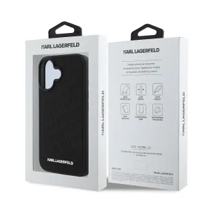 Karl Lagerfeld Quilted Pattern Kryt pre iPhone 16, Čierny