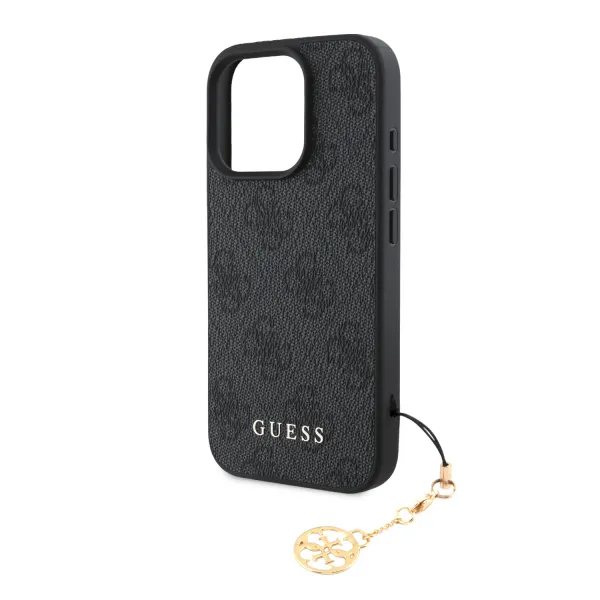 Guess 4G Charm Kryt pre iPhone 16 Pro Max, Sivý