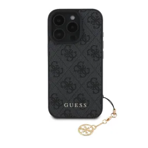 Guess 4G Charm Kryt pre iPhone 16 Pro Max, Sivý