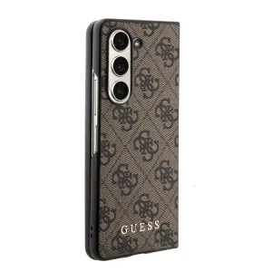 GUESS 4G Kryt s príveskom Samsung Galaxy Z Fold5 5G hnedý