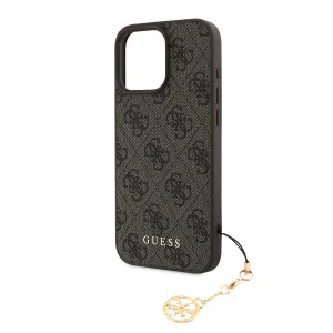Guess 4G Charm Kryt pre iPhone 16 Pro Max, Hnedý