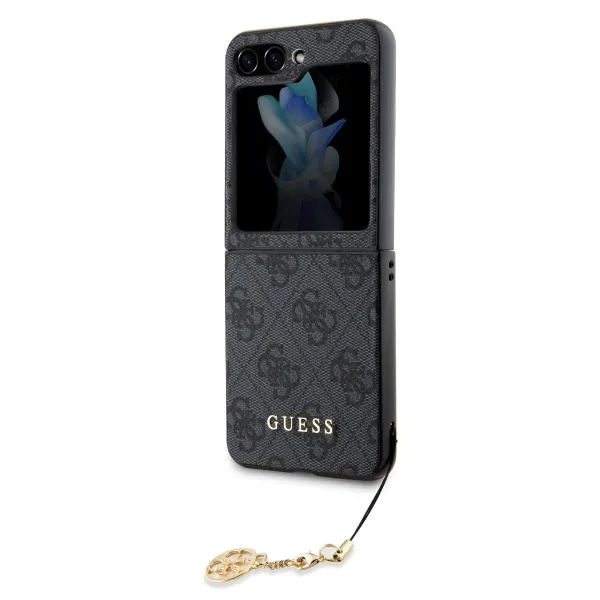 GUESS 4G Kryt s príveskom Samsung Galaxy Z Flip5 5G šedý
