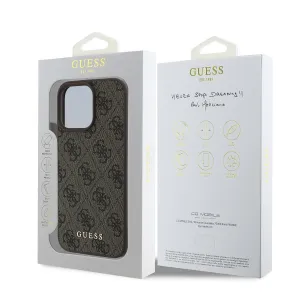 Guess 4G Charm Kryt pre iPhone 16 Pro Max, Hnedý