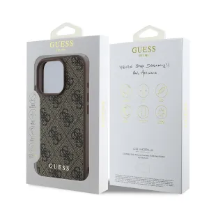 Guess 4G Charm Kryt pre iPhone 16 Pro, Hnedý