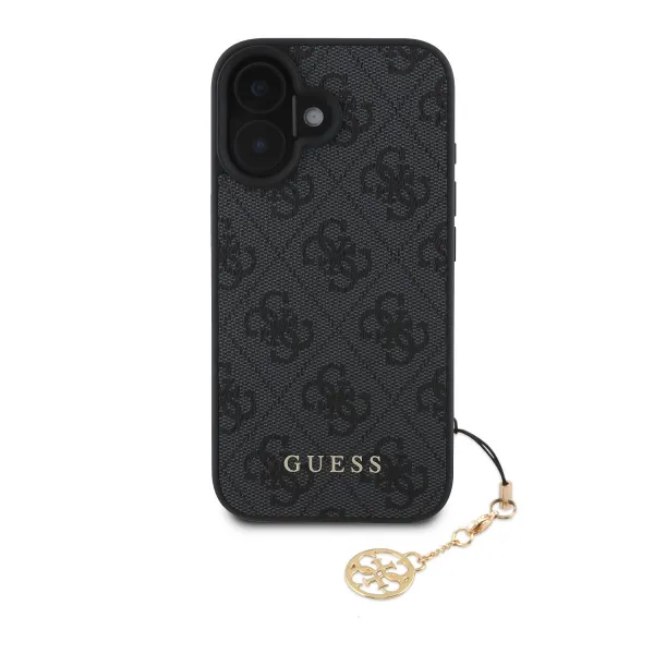 Guess 4G Charm Kryt pre iPhone 16 Plus, Sivý