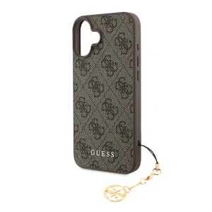Guess 4G Charm Kryt pre iPhone 16 Plus, Hnedý