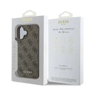 Guess 4G Charm Kryt pre iPhone 16 Plus, Hnedý