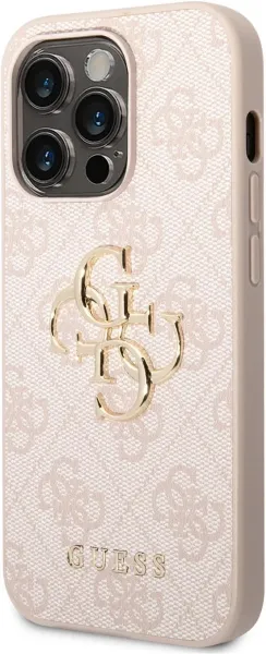 GUESS 4G METAL Kryt pre Apple iPhone 15 Pro Max ružový