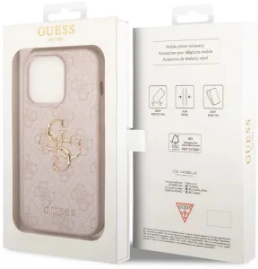 GUESS 4G METAL Kryt pre Apple iPhone 15 Pro Max ružový
