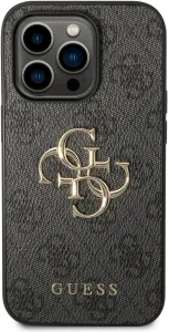 GUESS 4G METAL Kryt pre Apple iPhone 15 Pro Max šedý